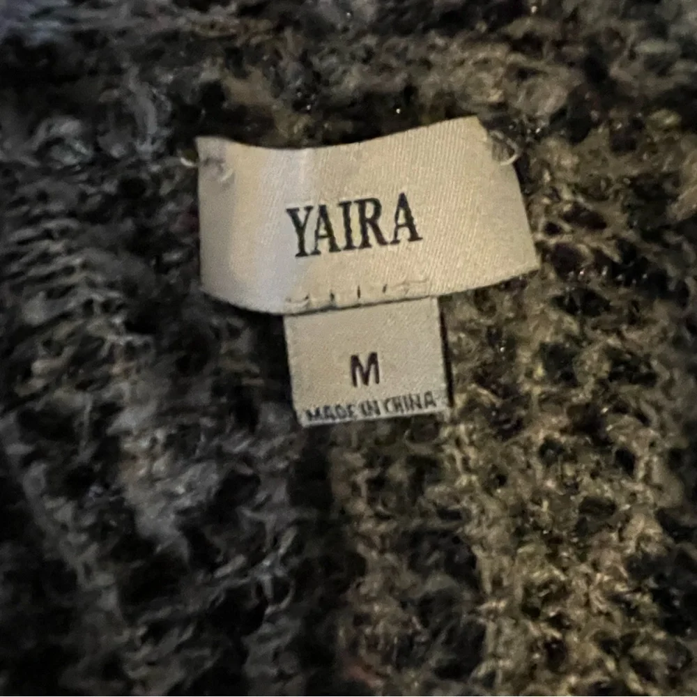 Yaira Womens Open Front High Lo Grey Sweater Cardigan with Back Design Size M - Picture 8 of 8